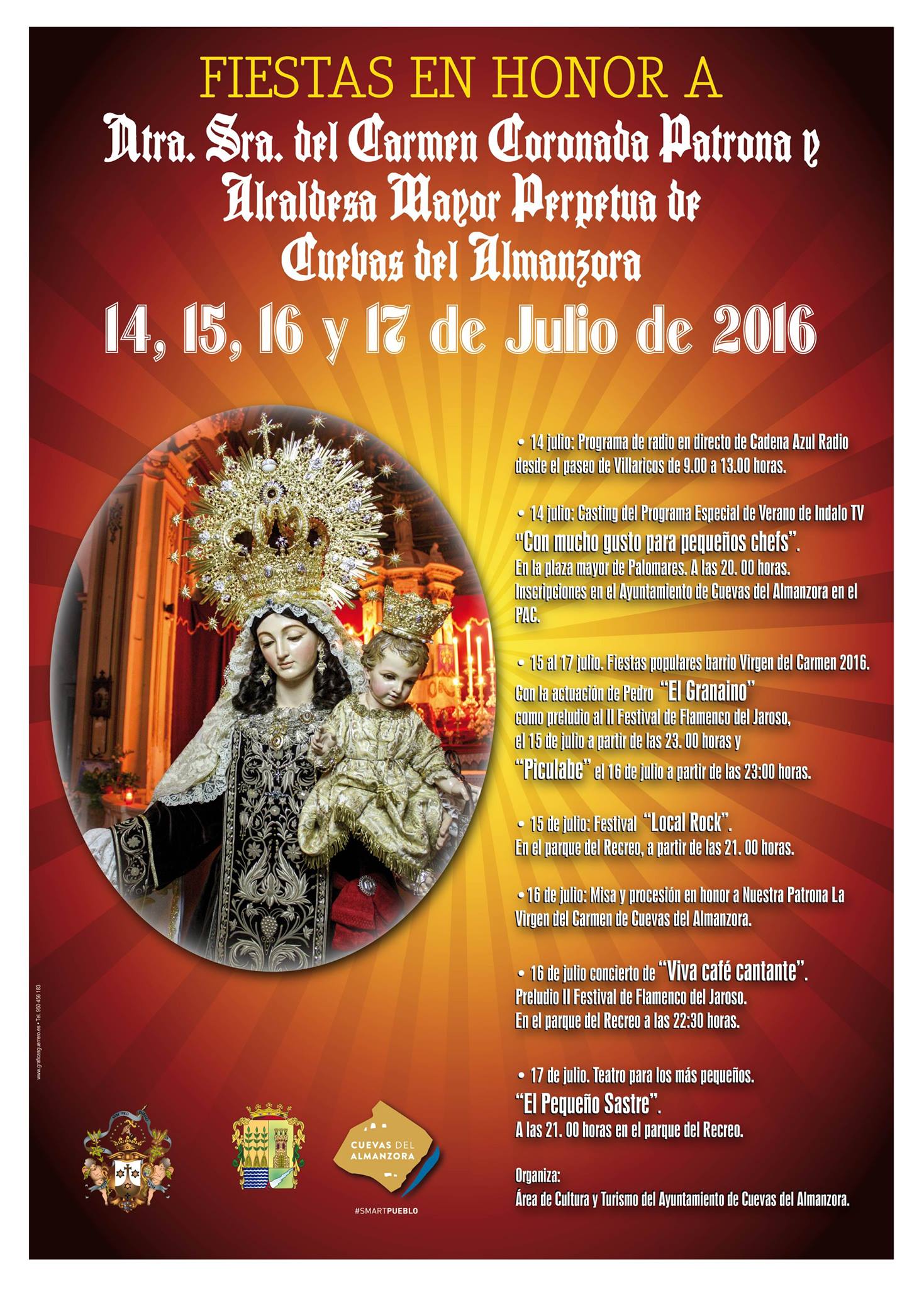 Fiestas patronales en honor de la Virgen del Carmen 2016 Cuevas del Almanzora